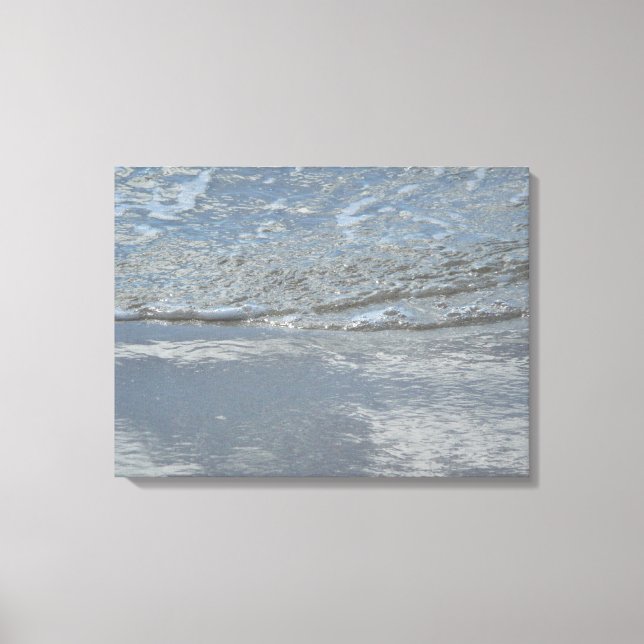 Water Lapping on the Beach Abstract Photography Canvas Print (Front)