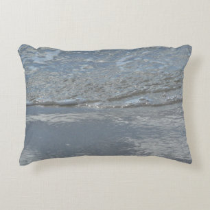 Water Lapping on the Beach Abstract Photography Decorative Cushion