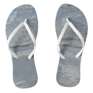 Water Lapping on the Beach Abstract Photography Flip Flops