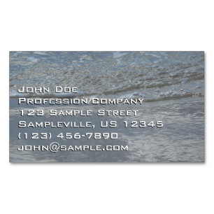 Water Lapping on the Beach Abstract Photography Magnetic Business Card