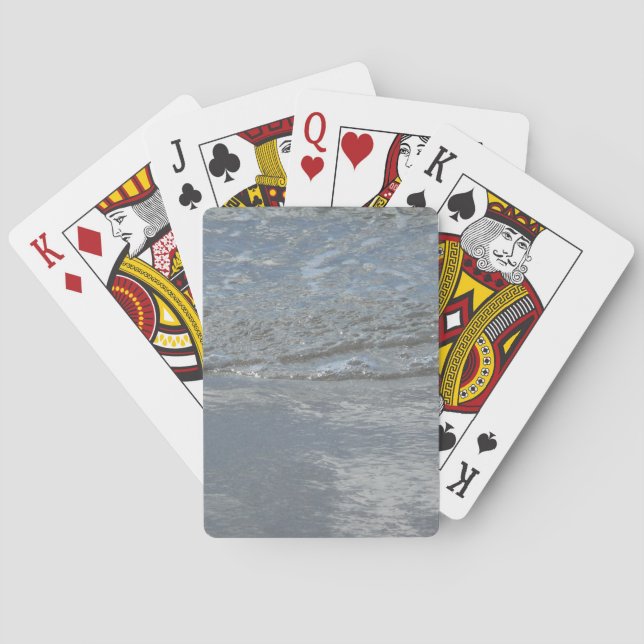 Water Lapping on the Beach Abstract Photography Playing Cards (Back)