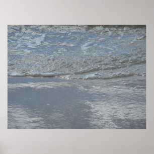 Water Lapping on the Beach Abstract Photography Poster