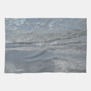 Water Lapping on the Beach Abstract Photography Tea Towel