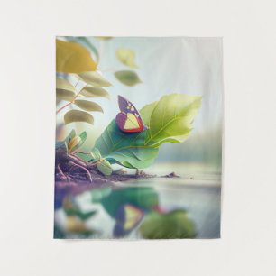 Water Leaves Calm Tranquil Nature Peaceful Season  Tapestry