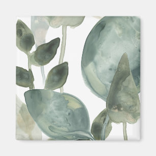 Water Leaves - Watercolor Magnet
