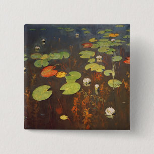 Water Lilies 1895 15 Cm Square Badge