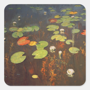 Water Lilies 1895 Square Sticker