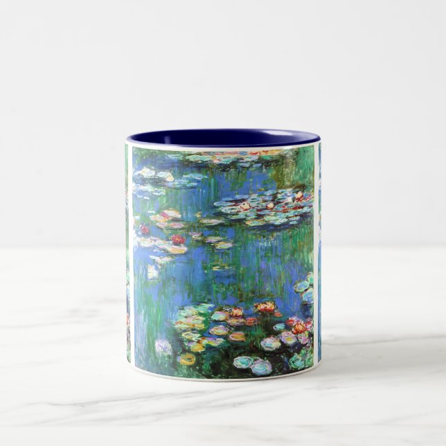 Water Lilies 1916 Claude Monet Fine Art Two-Tone Coffee Mug (Center)