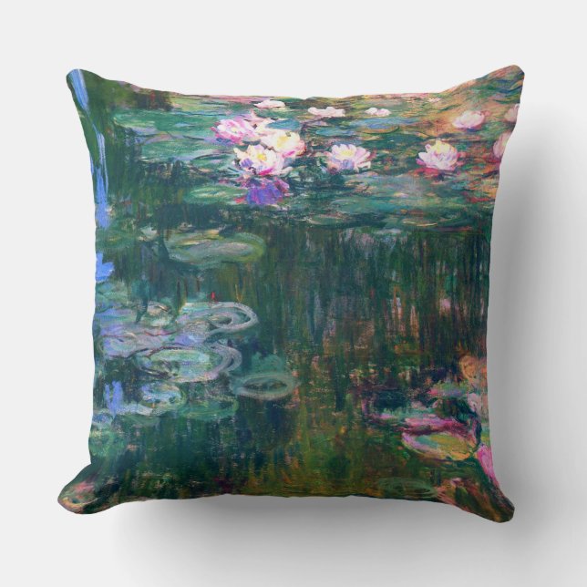 Water Lilies 1917 Claude Monet Fine Art Cushion (Front)