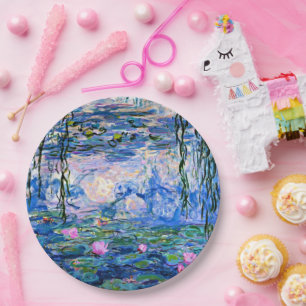 Water Lilies, 1919, by Claude Monet, Paper Plate