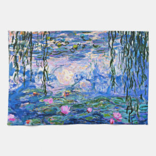 Water Lilies, 1919, painting by Claude Monet Tea Towel