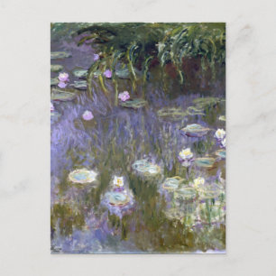 Water Lilies 1922 by Claude Monet, French, Purple, Postcard