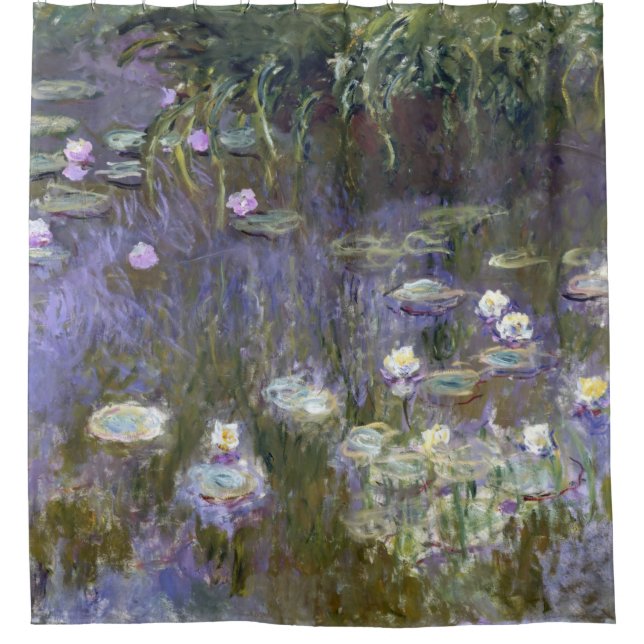 Water Lilies 1922 by Claude Monet, French, Purple Shower Curtain (Front)