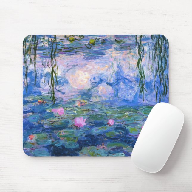 Water Lilies 1 Mouse Mat (With Mouse)