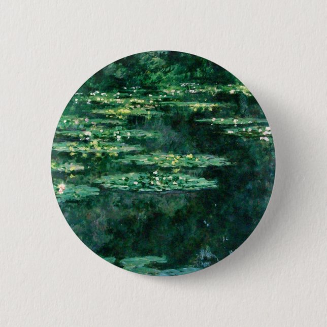 WATER LILIES 2 6 CM ROUND BADGE (Front)