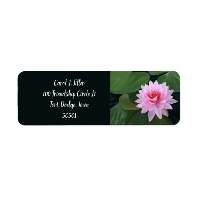 Water Lilies Address Labels (Front)