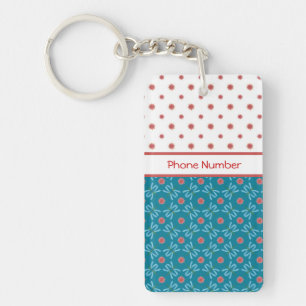 Water Lilies and Dragonflies, Custom Keychain