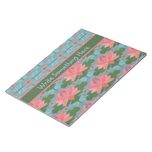 Water Lilies and Dragonflies Notepad or Jotter (Angled)