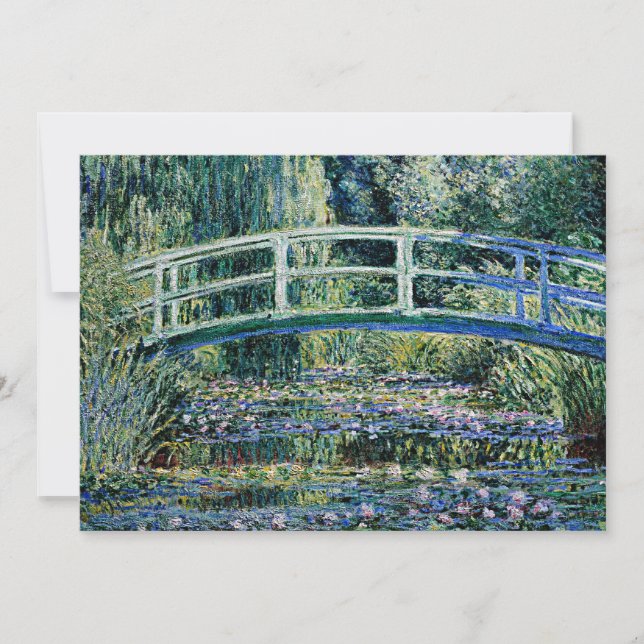 "Water Lilies and Japanese Bridge" Card (Front)