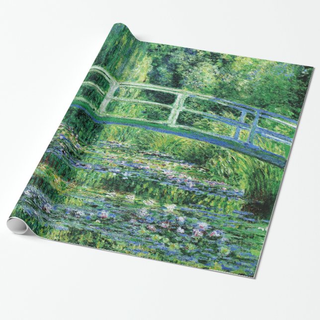 Water Lilies and Japanese Bridge, Claude Monet Wrapping Paper (Unrolled)