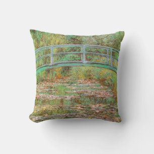 Water Lilies and Japanese Bridge Monet Fine Art Cushion