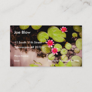Water lilies and koi pond appointment card
