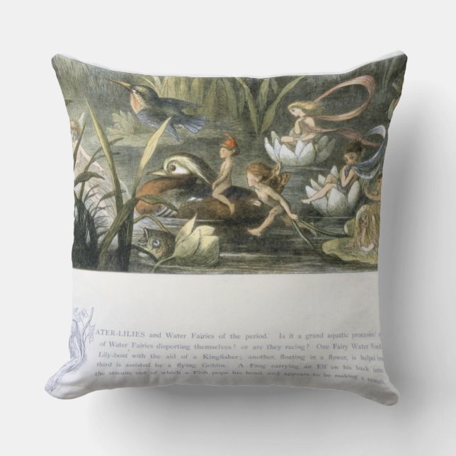 Water-Lilies and Water Fairies, illustration from Cushion (Front)