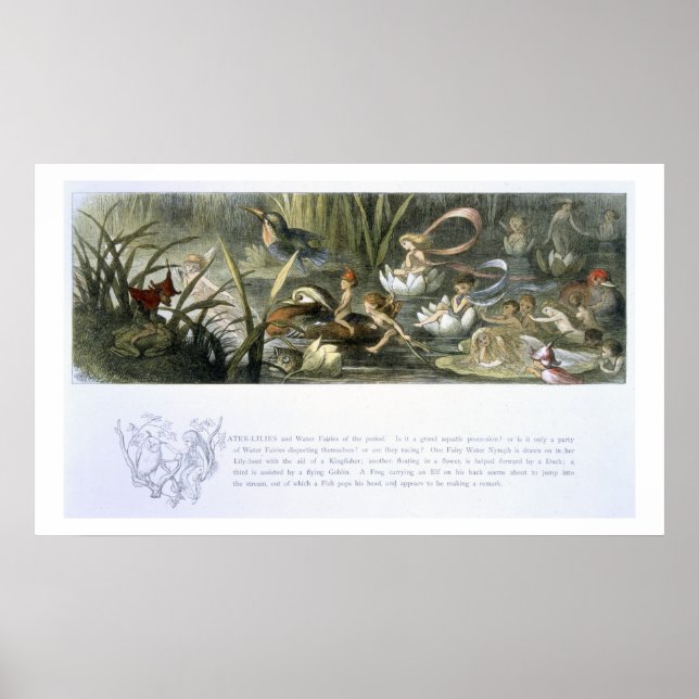 Water-Lilies and Water Fairies, illustration from Poster (Front)