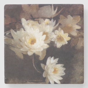 Water Lilies (by Abbott Henderson Thayer) Stone Coaster
