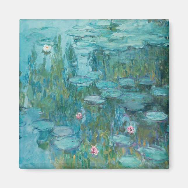 Water Lilies (by Claude Monet, 1915) Magnet (Front)