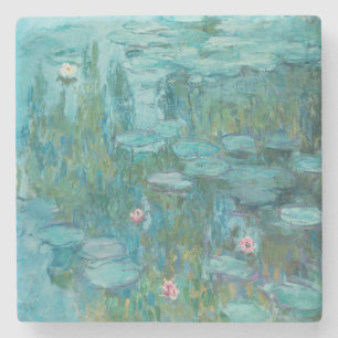 Water Lilies (by Claude Monet, 1915) Stone Coaster