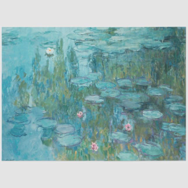 Water Lilies (by Claude Monet, 1915) Tissue Paper (Front)