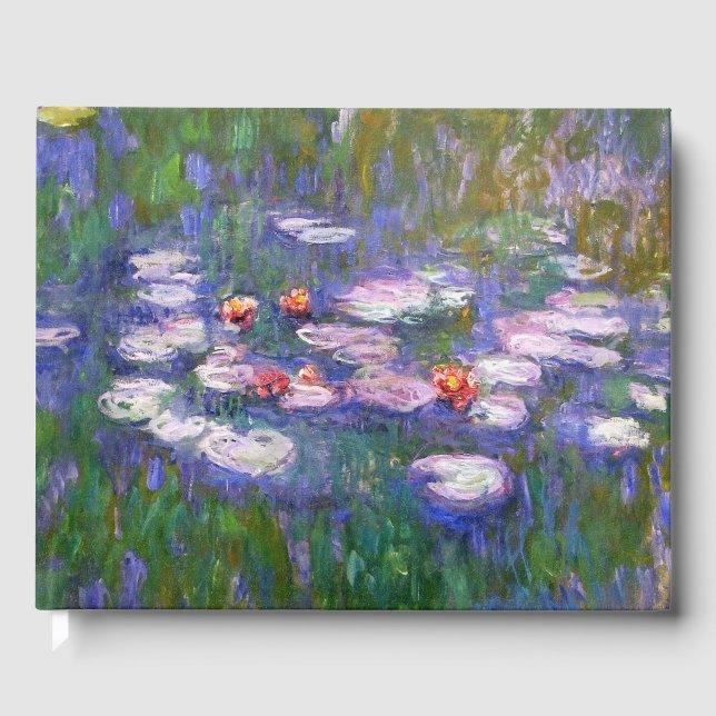 Water Lilies By Claude Monet 1916 Guest Book (Front)