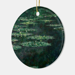 Water Lilies (by Claude Monet) Ceramic Tree Decoration