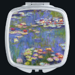 Water Lilies by Claude Monet Compact Mirror<br><div class="desc">"Water Lilies"  by French Impressionism artist Claude Monet,  1916. Claude Monet was one of the founders of French Impressionism painting.</div>