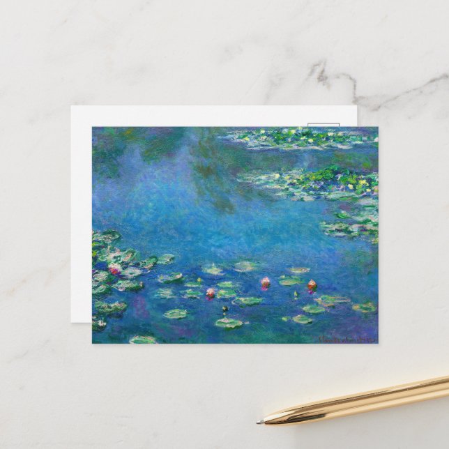 Water Lilies by Claude Monet Holiday Postcard (Front/Back In Situ)