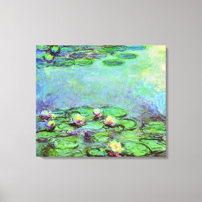 Water Lilies by Claude Monet Impressionism Canvas Print (Front)