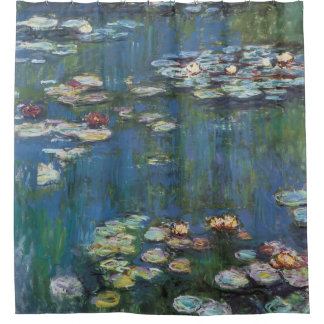 Water lilies by Claude Monet,impressionist painter Shower Curtain