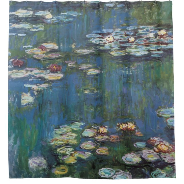 Water lilies by Claude Monet,impressionist painter Shower Curtain (Front)