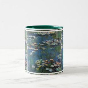 Water lilies by Claude Monet,impressionist painter Two-Tone Coffee Mug