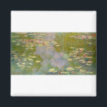 Water Lilies by Claude Monet Magnet<br><div class="desc">Oscar-Claude Monet (UK: /ˈmɒneɪ/, US: /moʊˈneɪ, məˈ-/, French: [klod mɔnɛ]; 14 November 1840 – 5 December 1926) was a French painter and founder of impressionist painting who is seen as a key precursor to modernism, especially in his attempts to paint nature as he perceived it.[1] During his long career, he...</div>