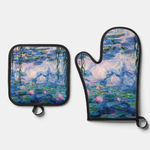 Water Lilies by Claude Monet  Oven Mitt & Pot Holder Set