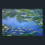 Water Lilies by Claude Monet Poster<br><div class="desc">Water Lilies by Claude Monet. About Claude Monet Claude Monet was born on 14 November 1840 on the 5th floor of 45 rue Laffitte, in the 9th arrondissement of Paris. In June 1861, Monet joined the First Regiment of African Light Cavalry in Algeria for a seven-year commitment, but, two years...</div>