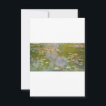 Water Lilies by Claude Monet Thank You Card<br><div class="desc">Oscar-Claude Monet (UK: /ˈmɒneɪ/, US: /moʊˈneɪ, məˈ-/, French: [klod mɔnɛ]; 14 November 1840 – 5 December 1926) was a French painter and founder of impressionist painting who is seen as a key precursor to modernism, especially in his attempts to paint nature as he perceived it.[1] During his long career, he...</div>