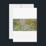 Water Lilies by Claude Monet Thank You Card<br><div class="desc">Oscar-Claude Monet (UK: /ˈmɒneɪ/, US: /moʊˈneɪ, məˈ-/, French: [klod mɔnɛ]; 14 November 1840 – 5 December 1926) was a French painter and founder of impressionist painting who is seen as a key precursor to modernism, especially in his attempts to paint nature as he perceived it.[1] During his long career, he...</div>