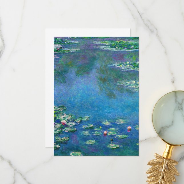 Water Lilies by Claude Monet Thank You Card (Front/Back In Situ)