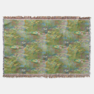 Water Lilies by Claude Monet Throw Blanket