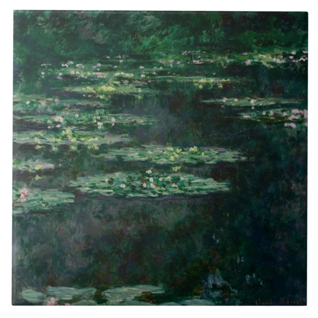 Water Lilies (by Claude Monet) Tile (Front)