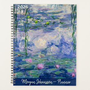  Water Lilies by Monet   Custom Text Planner