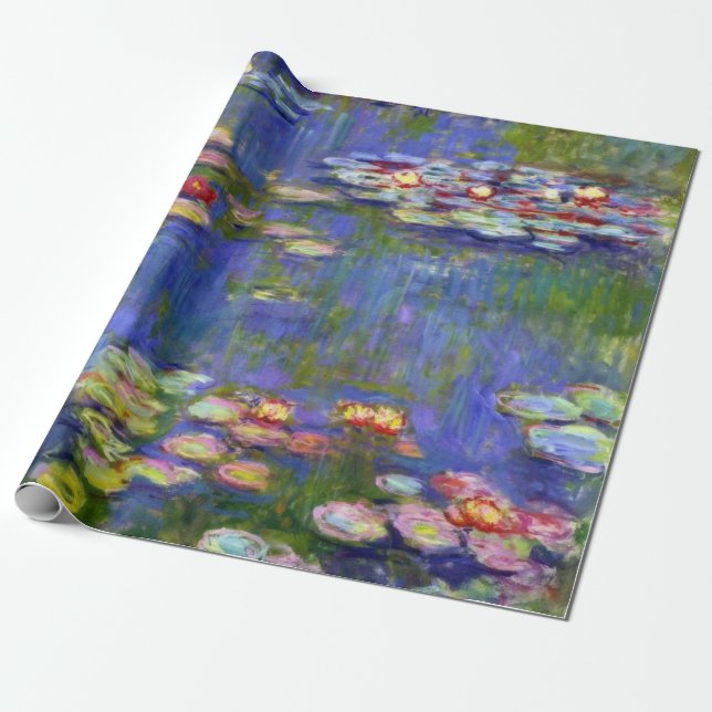 Water Lilies by Monet Wrapping Paper (Unrolled)
